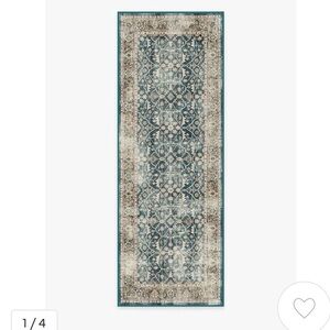 Ruggable Celestine Sapphire Flatwoven Rug Cover Runner 2.5x7 NO PAD
